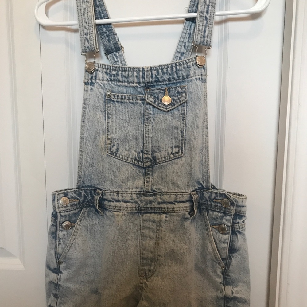 Bershka denim short overall